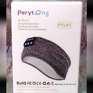 PerytOng 3 in 1 Sleep Headphones Wireless Eye Mask Sports Headband - PTL01